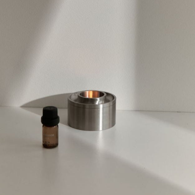 Asteroid Oil Burner Stainless Steel by Addition Studio