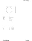IN-STOCK I Circle Mirror Small by FRAMA