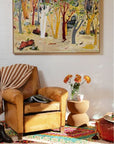 Hourglass reclaimed cork stool by Big Daisy