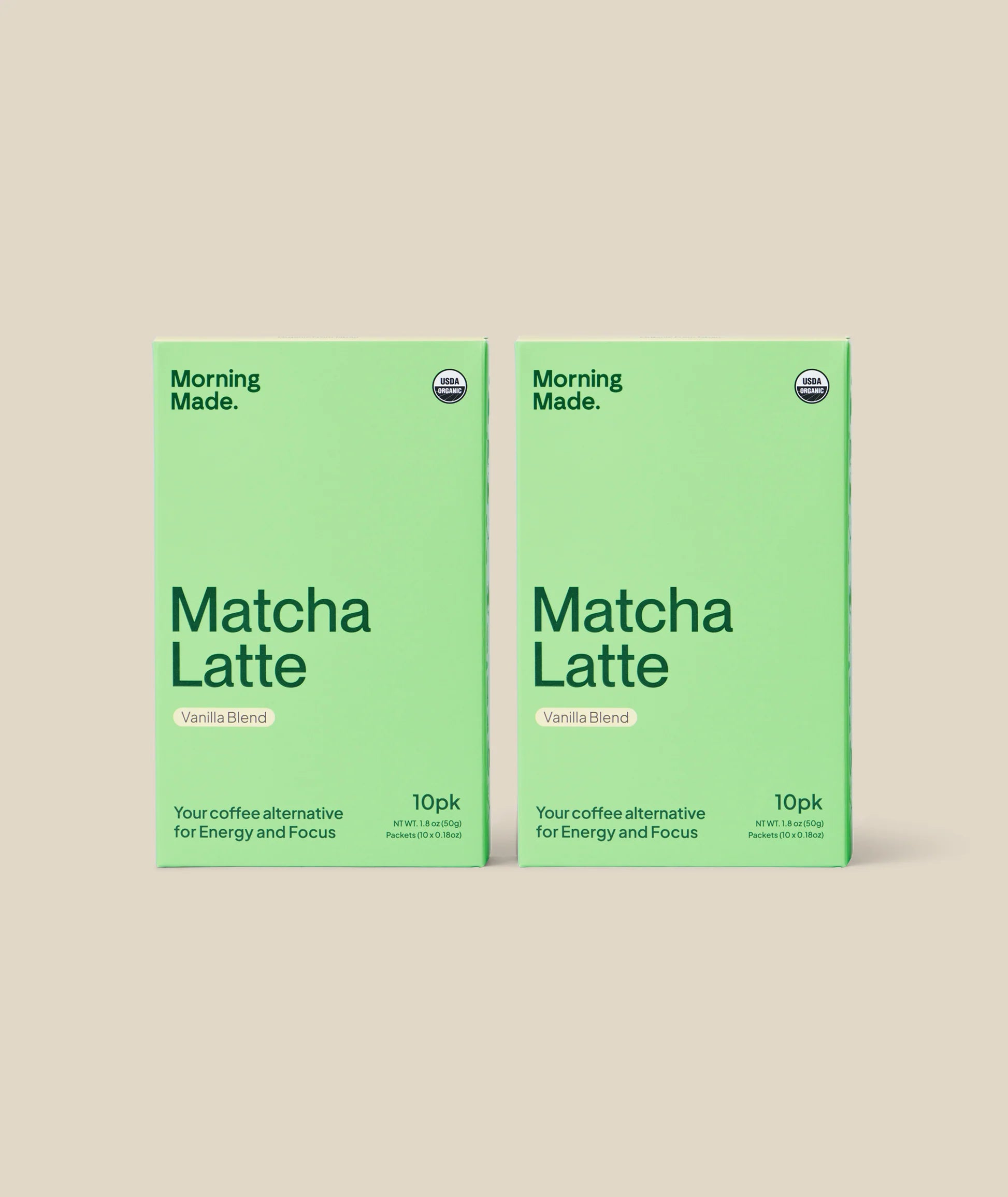 Matcha Latte Sachets Vanilla Blend by Morning Made