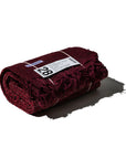 Handloom Recycled Yarn Rug Burgundy by Puebco