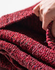 Handloom Recycled Yarn Rug Burgundy by Puebco