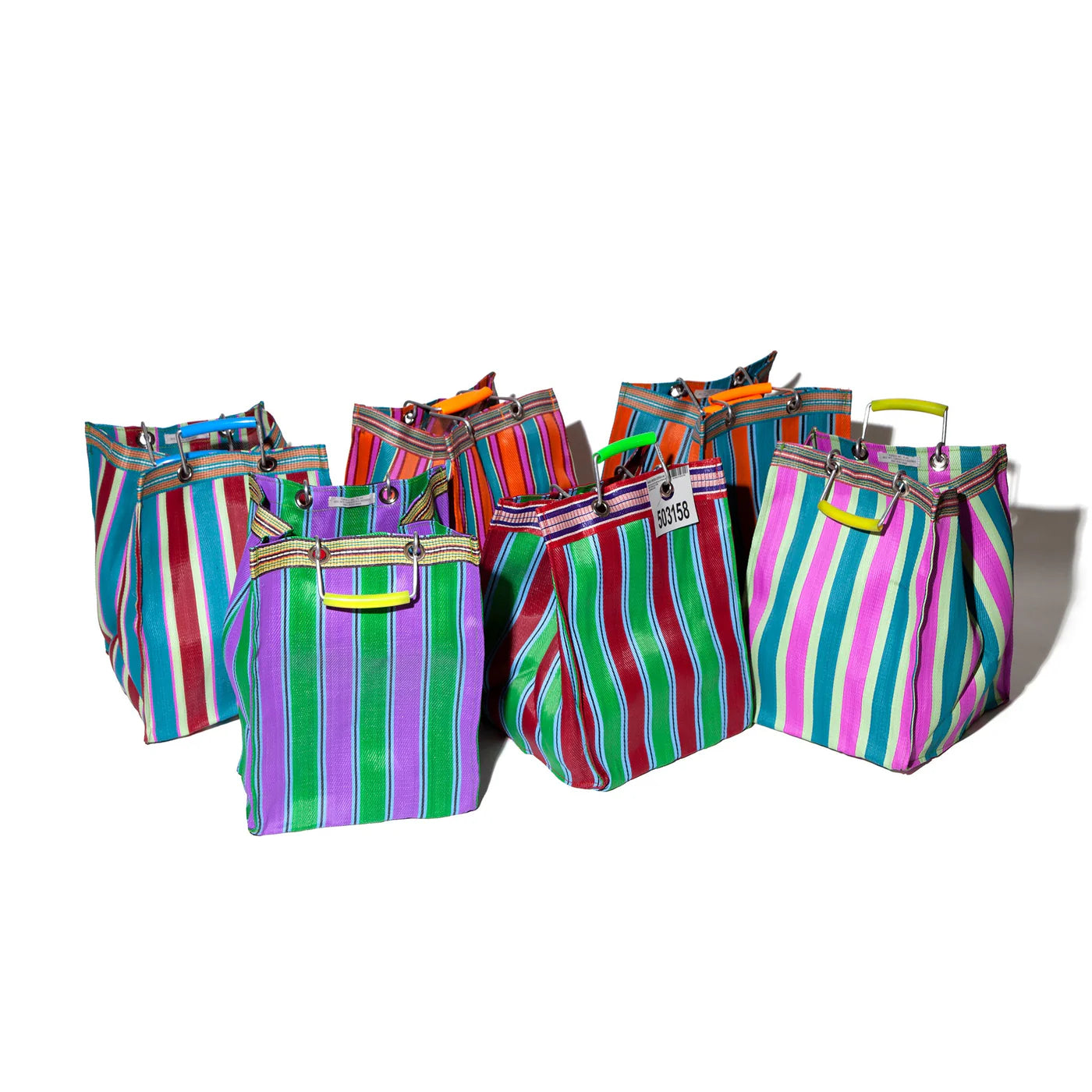 Recycled Plastic Stripe Bag by Puebco