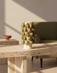Capri Fig Vase in Green & Cream