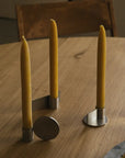 Fundament Candle Holder Set in Stainless Steel by FRAMA