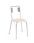 PRE-ORDER | Petit Rond Chair | Stainless Steel / Leather Seat by FRAMA