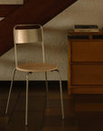 PRE-ORDER | Petit Rond Chair | Stainless Steel / Leather Seat by FRAMA