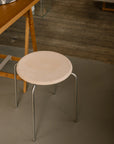 PRE-ORDER | Petit Rond Stool | Stainless Steel / Leather Seat | FRAMA