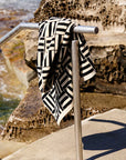 Willis Pool Towel in Sand & Noir by Baina