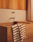 Echo Bath Mat in Fuyu & Chalk by Baina