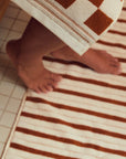 Echo Bath Mat in Fuyu & Chalk by Baina
