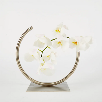 Edging Over Vase in Stainless Steel by Anna Varendorff