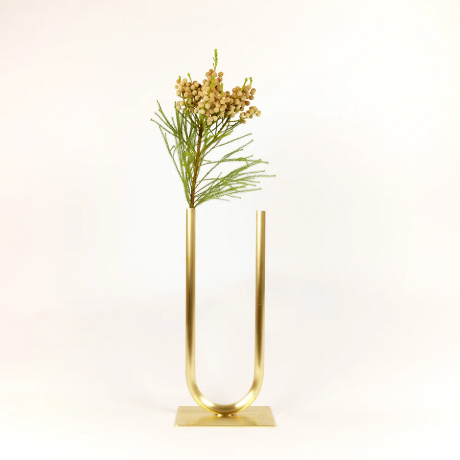 Even U Vase in Brass by Anna Varendorff