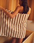 Franklin Bath Towel in Fuyu & Chalk by Baina