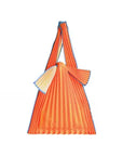 Pleco Pleated Tote Bag in Honey Orange/Beige