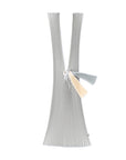 Pleco Pleated Tote Bag in Silver/Beige