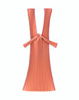 Pleco Pleated Tote Bag in Brick Red