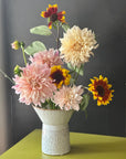 Arrangement Vase in White by Leaf & Thread