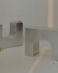 PRE ORDER | Arc Table in Brushed Aluminium by Lightly