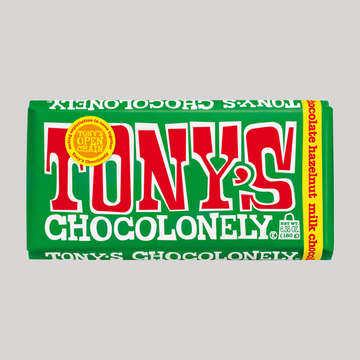 Hazelnut Milk Chocolate Bar 180g By Tony's Chocolonely