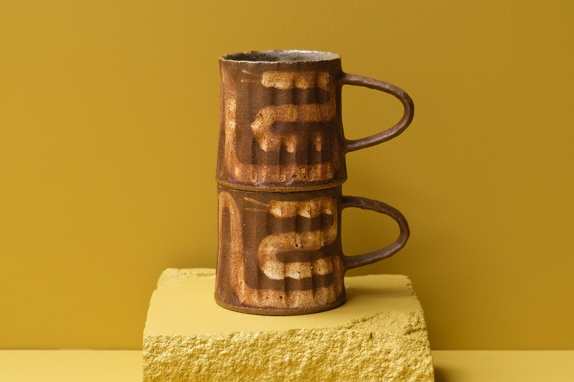 Burnt Earth Snake Mug by Peta Armstrong