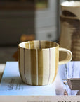 Olive Stripe Check Mug / Cat's Pyjamas by Robert Gordon