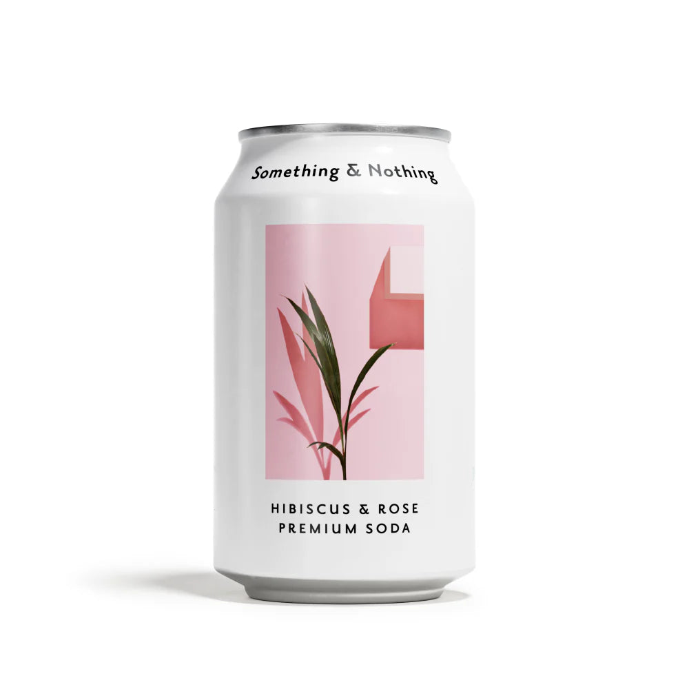 Premium Soda Hibiscus & Rose 330ml by Something & Nothing