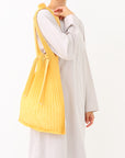 Pleco Pleated Tote Bag in Blue