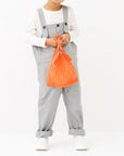 Pleco Pleated Tote Bag in Orange