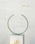 Almost a Circle – Stainless Steel, Medium Vase in Pale Eucalypt by Anna Varendorff - THE PLANT SOCIETY