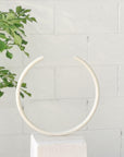 Almost a Circle – Stainless Steel, Medium Vase in Rivergum Beige by Anna Varendorff - THE PLANT SOCIETY