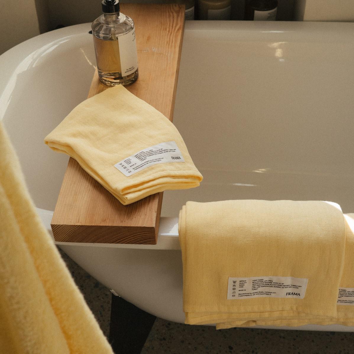 Pale yellow bath towels sale