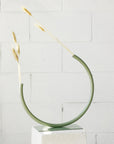 Edging Over – Stainless Steel, Medium Vase in Pale Eucalypt by Anna Varendorff - THE PLANT SOCIETY