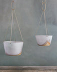 Misty Morning Brass Hanging Planter by Leaf & Thread - THE PLANT SOCIETY