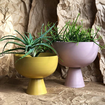 Large Vera Planter in Tumeric and Orchid by Lightly Design