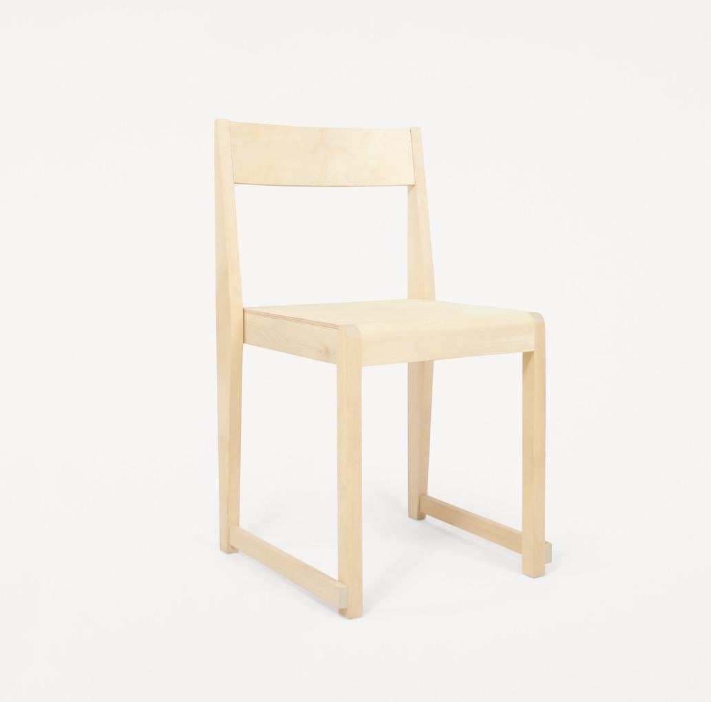 PRE-ORDER I Chair 01 Natural Wood Frame Natural Wood Seat by FRAMA