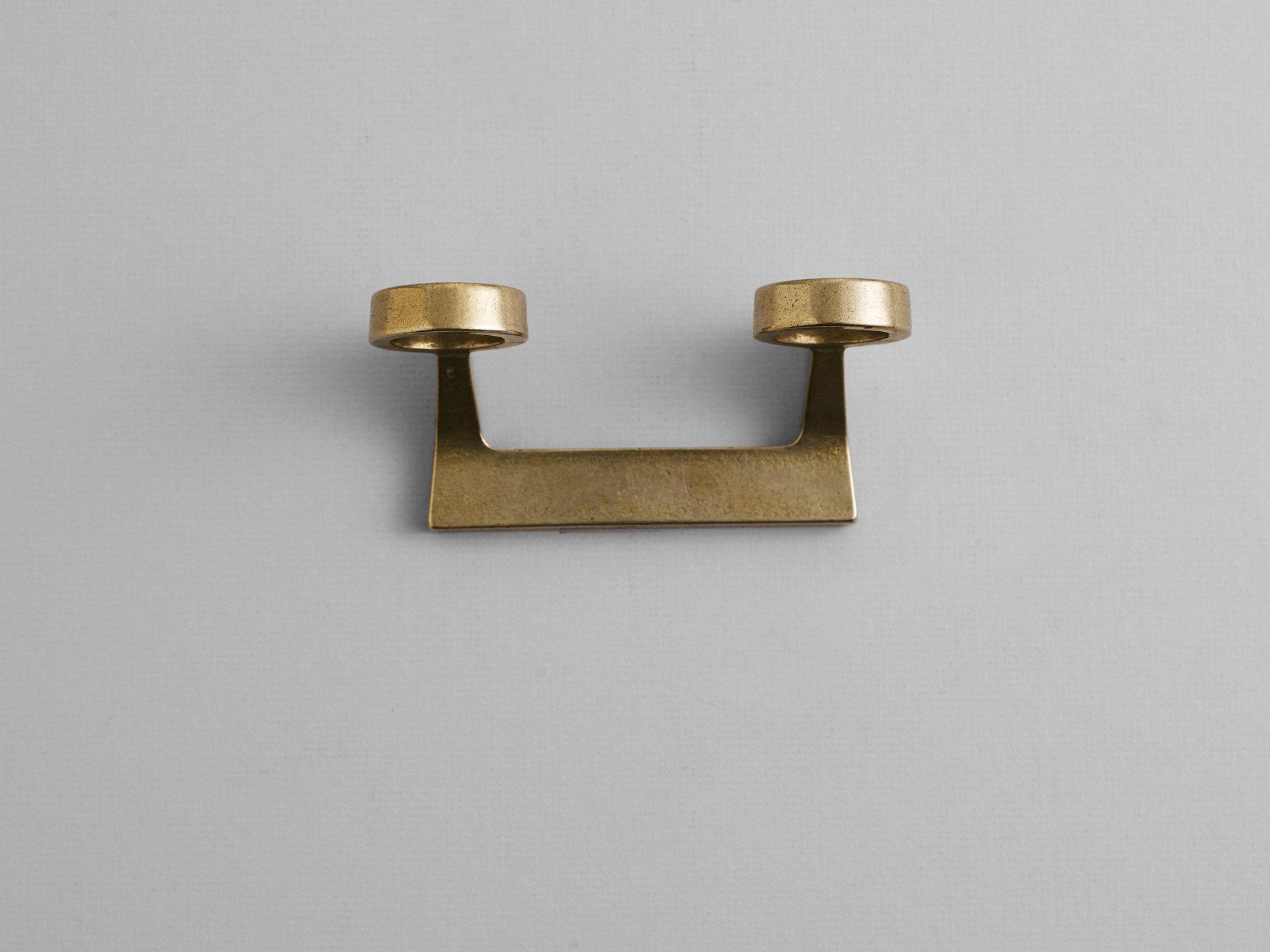 Duo Bottle Bracket Brass by Henry Wilson - THE PLANT SOCIETY