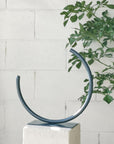 Edging Over – Stainless Steel, Medium Vase in Deep Ocean by Anna Varendorff - THE PLANT SOCIETY