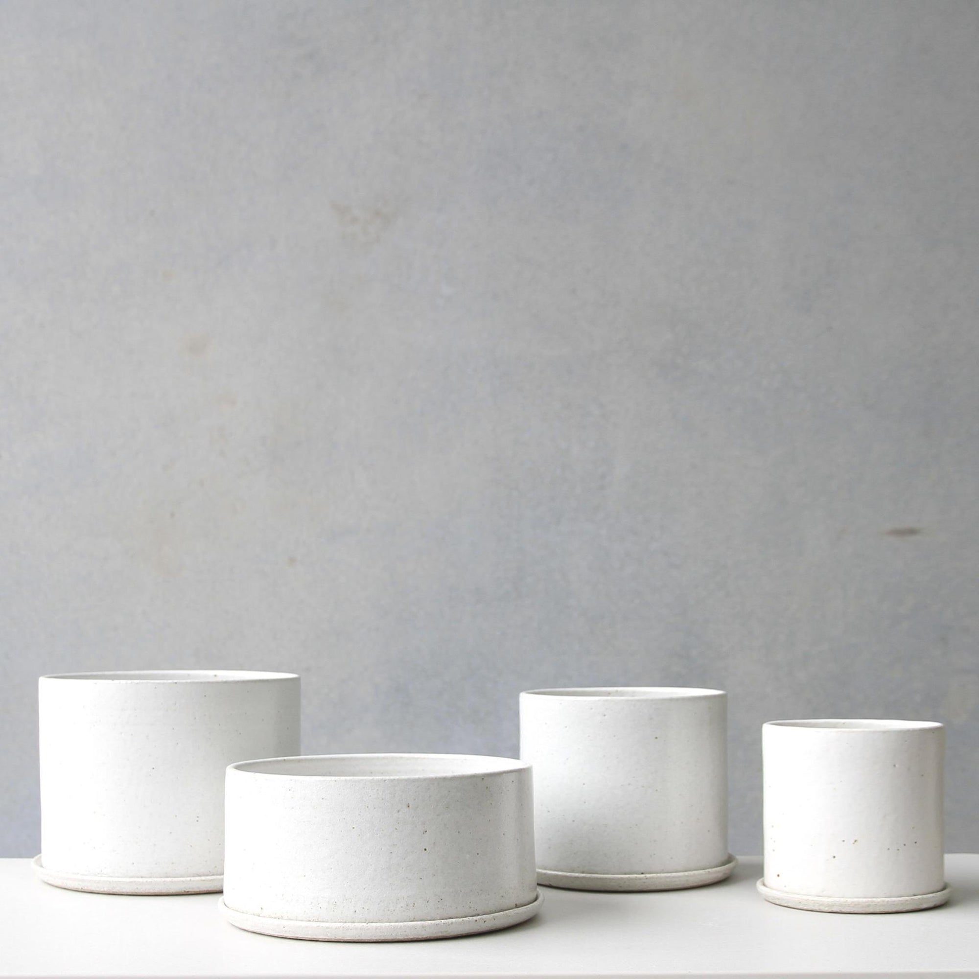 Zinc White Minimalist Planter by Arcadia Scott - THE PLANT SOCIETY