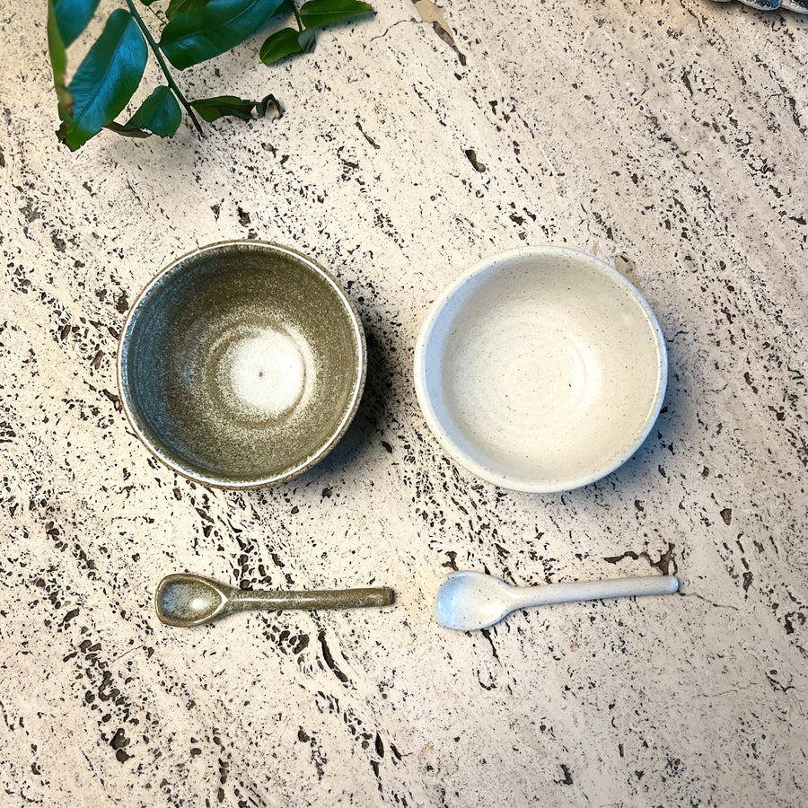 Salt Bowl & Spoon Set by Arcadia Scott