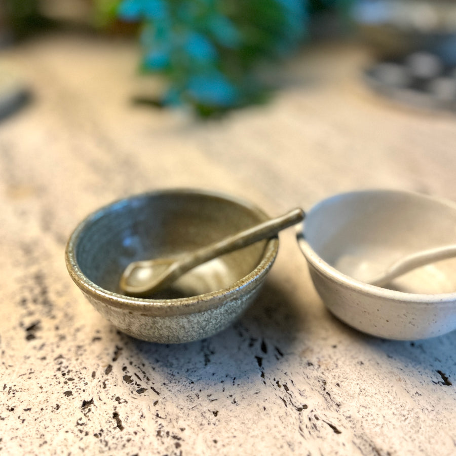 Salt Bowl & Spoon Set by Arcadia Scott