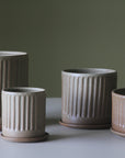 Oatmeal Fluted Planter by Arcadia Scott