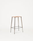 PRE-ORDER |Adam Stool  Natural Leather / Raw Steel by FRAMA