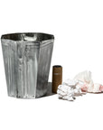 Recycled Steel Trash Can / Octagon by Puebco