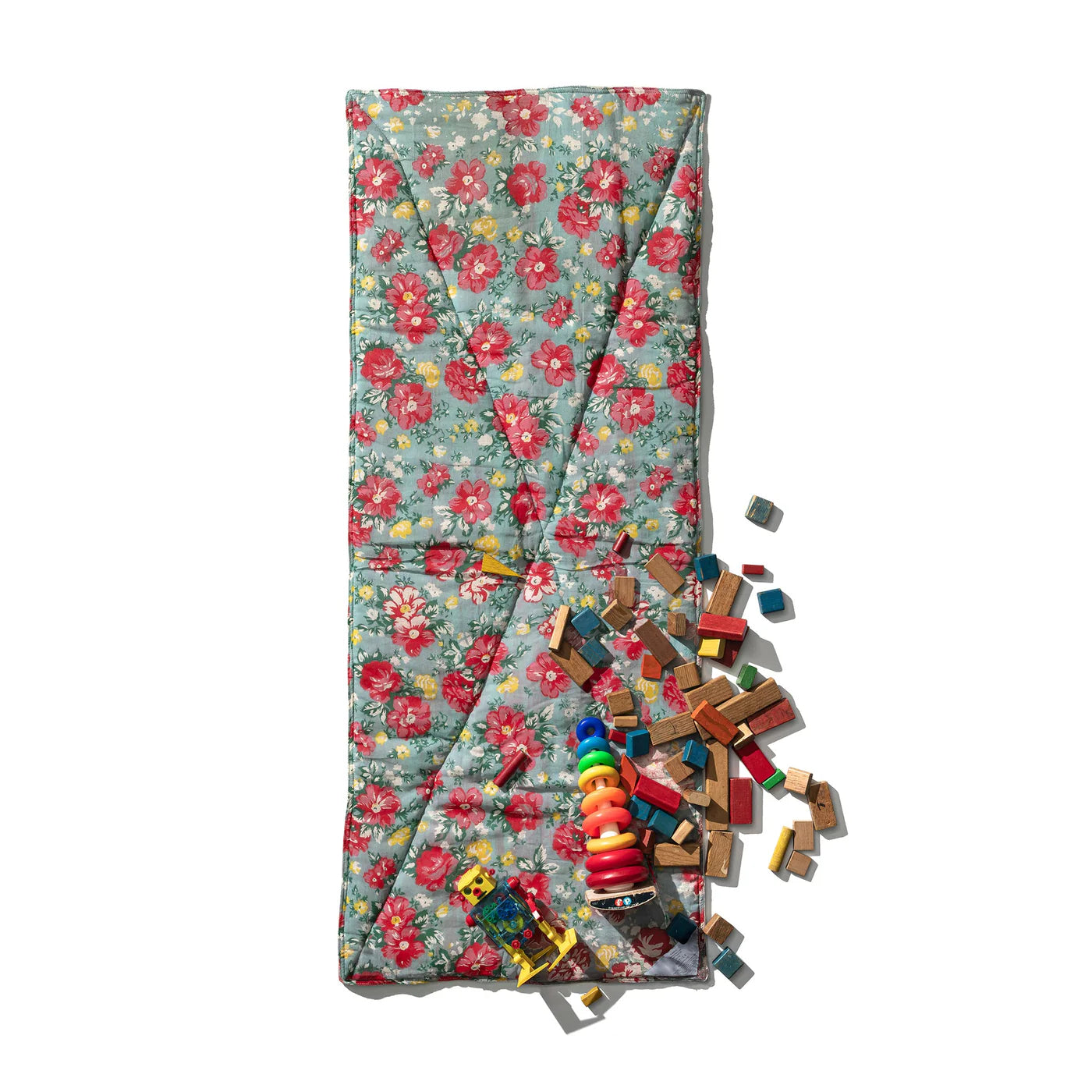 Puffy Nap Mat in Flower &amp; Stripe by Puebco