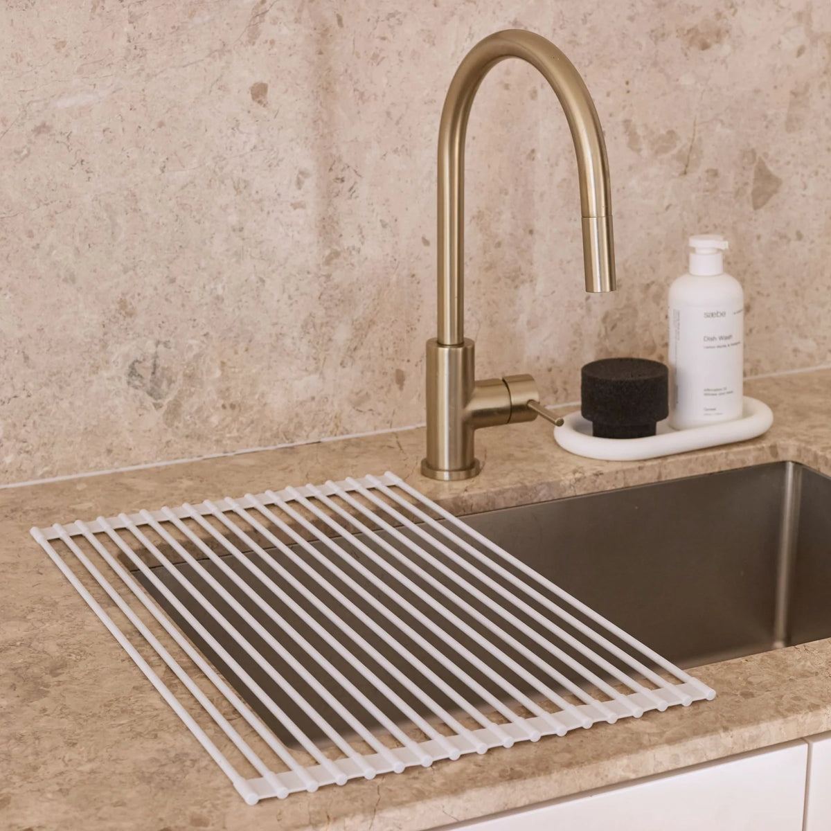 Drip Silicone Fold Dish Drying Rack by DESIGNSTUFF