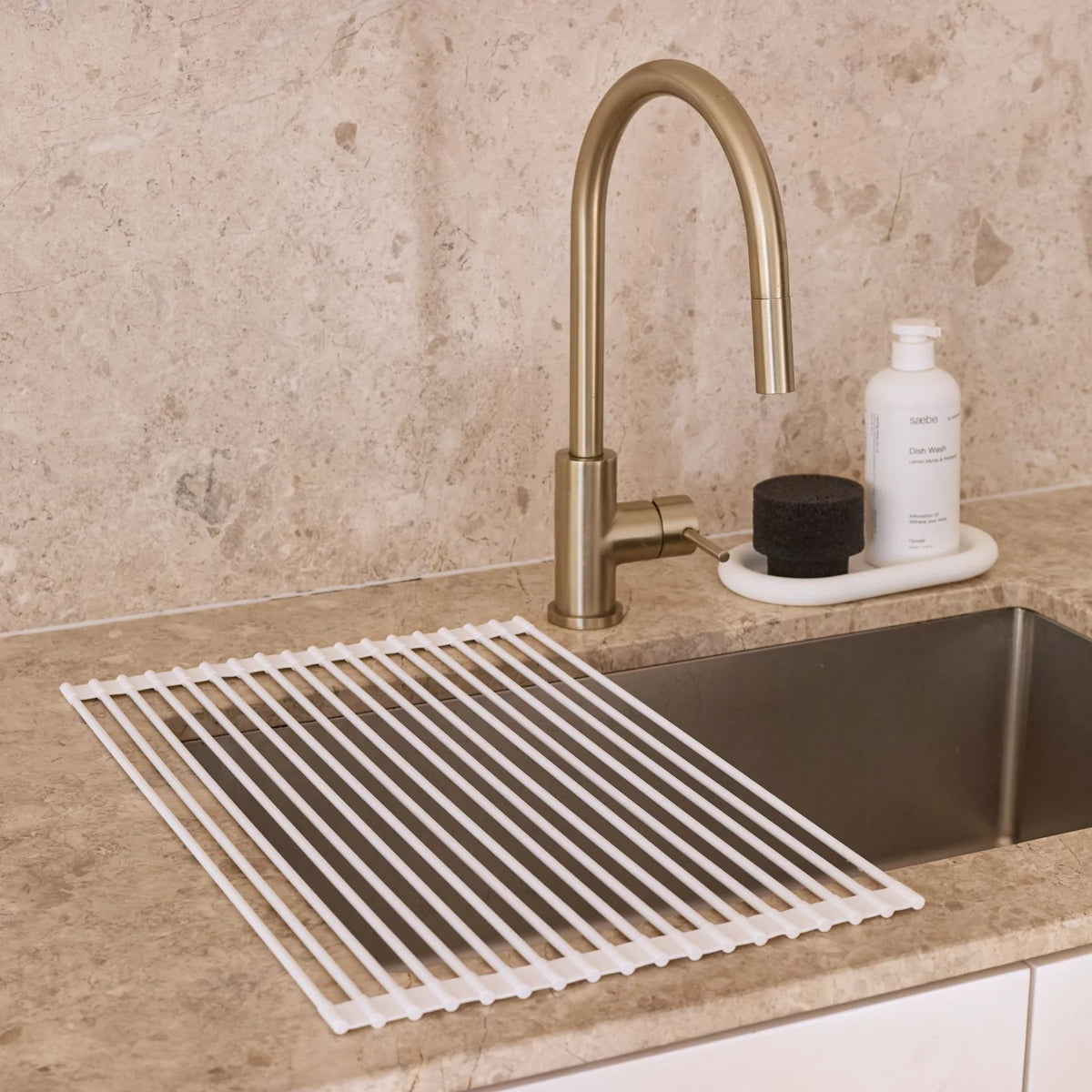 Drip Silicone Fold Dish Drying Rack by DESIGNSTUFF