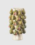 Capri Fig Vase in Green & Cream