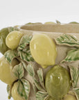 Lemon Vase in Green & Yellow