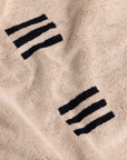 Claremont Bath Towel Sand & Noir by Baina